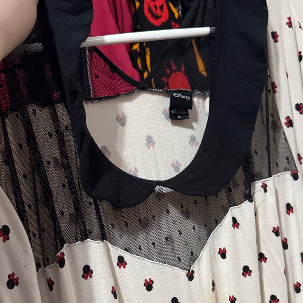 Disney Black, Ivory & Red Minnie Dot Mesh Dress
